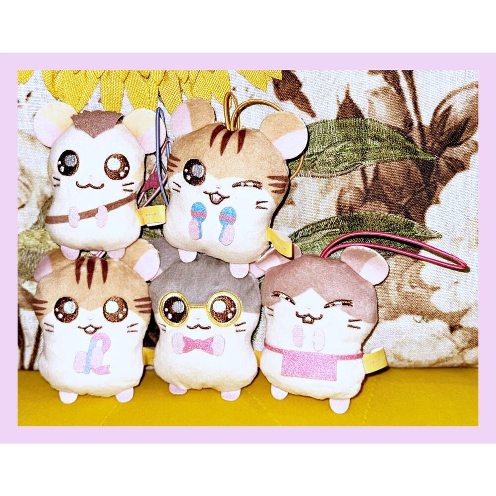 Fukuya Japan Hamtaro Kapukko Capkko Friends Part 2 Fluffy Mascot Plush Toy Lot